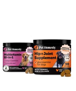 10 in 1 Multivitamin + Hip & Joint Health Soft Chew Supplement Virtual Bundle - Dog Vitamins - Glucosamine Chondroitin, Omegas, Turmeric and MSM for Overall Dog Health, Joint...