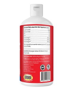 100% Norwegian Salmon Oil Plus Mushroom Complex Powder - for Dog’s Skin, Coat & Immune Health – Salmon Oil 8 Ounces – Mushroom Complex 90 Scoops