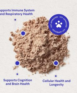 100% Norwegian Salmon Oil Plus Mushroom Complex Powder - for Dog’s Skin, Coat & Immune Health – Salmon Oil 8 Ounces – Mushroom Complex 90 Scoops