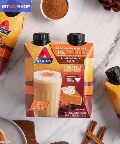 Atkins Pumpkin Spice Latte,15g Protein,3g Net Carbs,1g Sugar,Low Glycemic,Keto Friendly,(Pack of 24) - BITADI 22 Atkins Pumpkin Spice Latte,15g Protein,3g Net Carbs,1g Sugar,Low Glycemic,Keto Friendly,(Pack of 24) - BITADI - Image 5