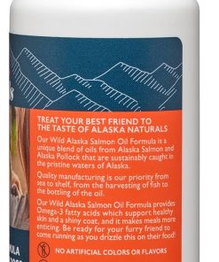 Alaska Naturals – Wild Alaska Salmon Oil Formula Dog Food Topper – EPA and DHA Omega-3 - Supplement for Healthy Skin, Shiny Coat – Made in The USA – 8 oz. Pump Bottle