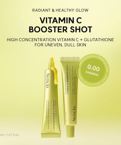 Arencia Vitamin C Booster Shot Serum with Glutathione, Niacinamide and Vitamin E for Dark Spot Care, Fine Lines & Wrinkles, Glass Skin, Korean Skincare 30ml/1.01 fl.oz