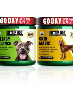 Better Dog Supplements Skin & Seasonal Wellness Bundle by Cesar Millan – Dog Skin & Coat Support + Seasonal Support Formula – Natural Herbal Powder for Dogs, 4oz Each