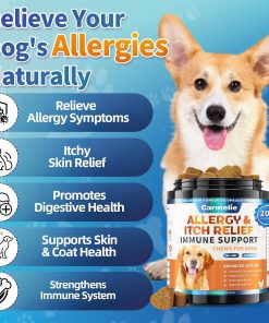 Carmelie Dog Allergy Chews + Carmelie 24 in 1 Dog Multivitamin Chewable - 400 Treats - Seasonal Allergy Relief + Dog Vitamins for Hip & Joint, Skin & Coat, Immune Health...