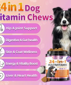 Carmelie Dog Allergy Chews + Carmelie 24 in 1 Dog Multivitamin Chewable - 400 Treats - Seasonal Allergy Relief + Dog Vitamins for Hip & Joint, Skin & Coat, Immune Health...
