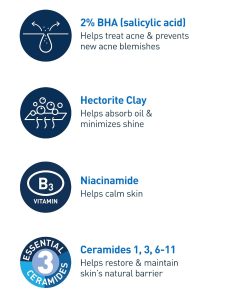 CeraVe Acne Control Cleanser, Face Wash with 2% Salicylic Acid, 16 oz-Bitadi