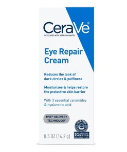 CeraVe Eye Repair Cream, Hyaluronic Acid Eye Cream for Dark Circles, 0.5oz-Bitadi
