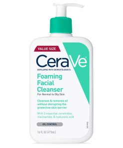 CeraVe Foaming Facial Cleanser, Face Wash for Oily Skin, 19oz-Bitadi