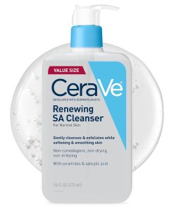 CeraVe Renewing Salicylic Acid Cleanser, BHA Exfoliating Face Wash, 16oz