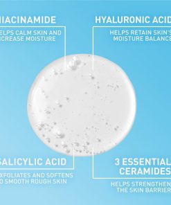 CeraVe Renewing Salicylic Acid Cleanser, BHA Exfoliating Face Wash, 16oz-Bitadi