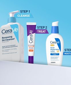 CeraVe Renewing Salicylic Acid Cleanser, BHA Exfoliating Face Wash, 16oz-Bitadi