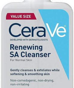 CeraVe Renewing Salicylic Acid Cleanser, BHA Exfoliating Face Wash, 16oz-Bitadi