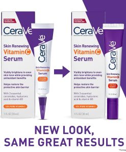 CeraVe Skin Brightening Vitamin C Serum for Face with Hyaluronic Acid, 1oz | Skincare, 10% Pure Vitamin C, Brightening Serum, Ceramides, Antioxidant, Hydrates and Improves Skin...-Bitadi