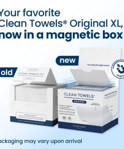 Clean Skin Club Clean Towels XL®, 100% USDA Biobased Face Towel, Disposable Face Towelette, Eczema Association Accepted, Makeup Remover Dry Wipes, Ultra Soft, 1 Pack, 50 Ct