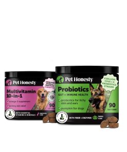 Digestive Probiotics for Dogs + 10 in 1 Multivitamin Soft Chew Supplement Virtual Bundle - Dog Vitamins - Probiotics, Pumpkin, Digestive Enzyme for Dogs, Dog Vitamins for...