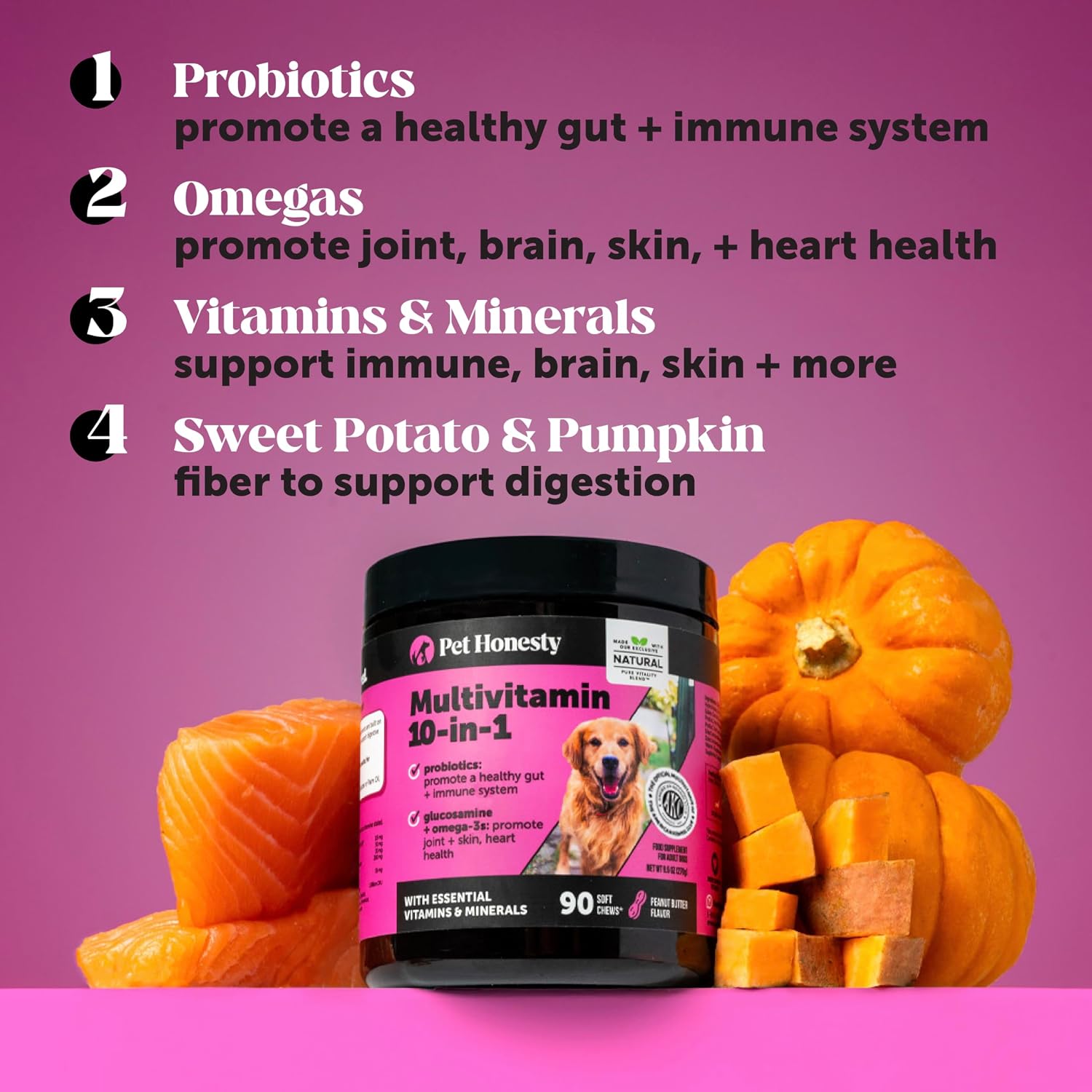 Digestive Probiotics for Dogs + 10 in 1 Multivitamin Soft Chew Supplement Virtual Bundle - Dog Vitamins - Probiotics, Pumpkin, Digestive Enzyme for Dogs, Dog Vitamins for... 15 Digestive Probiotics for Dogs + 10 in 1 Multivitamin Soft Chew Supplement Virtual Bundle - Dog Vitamins - Probiotics, Pumpkin, Digestive Enzyme for Dogs, Dog Vitamins for...