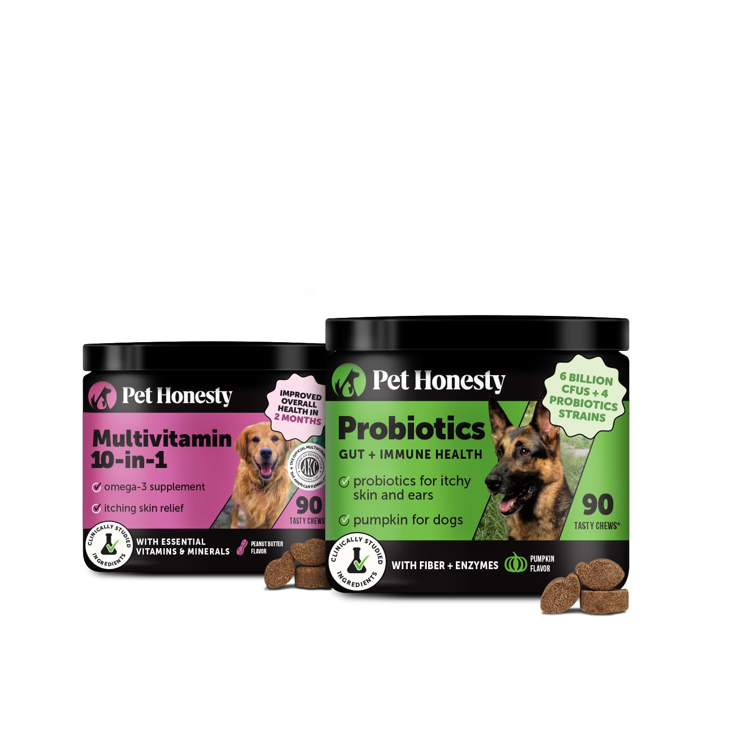 Digestive Probiotics for Dogs + 10 in 1 Multivitamin Soft Chew Supplement Virtual Bundle - Dog Vitamins - Probiotics, Pumpkin, Digestive Enzyme for Dogs, Dog Vitamins for... 11 Digestive Probiotics for Dogs + 10 in 1 Multivitamin Soft Chew Supplement Virtual Bundle - Dog Vitamins - Probiotics, Pumpkin, Digestive Enzyme for Dogs, Dog Vitamins for...