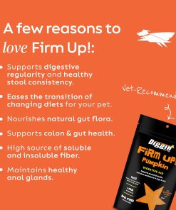 Diggin’ Your Dog, Firm Up Original Pumpkin Super Dog & Cat Supplement, 1 Ounce