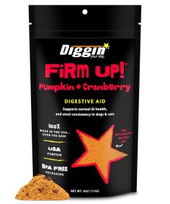 Diggin’ Your Dog, Firm Up Original Pumpkin Super Dog & Cat Supplement, 1 Ounce