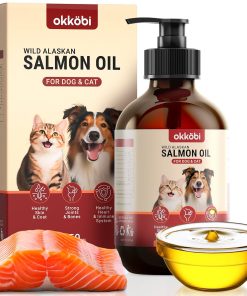 Dog Vitamins and Supplements Multivitamin Chewable 150 pcs with Wild Alaskan Salmon Oil for Dogs & Cats 8.5 oz - Omega 3, Glucosamine & Probiotics for Skin & Joint Support