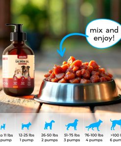 Dog Vitamins and Supplements Multivitamin Chewable 150 pcs with Wild Alaskan Salmon Oil for Dogs & Cats 8.5 oz - Omega 3, Glucosamine & Probiotics for Skin & Joint Support