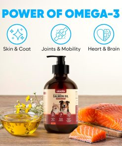 Dog Vitamins and Supplements Multivitamin Chewable 150 pcs with Wild Alaskan Salmon Oil for Dogs & Cats 8.5 oz - Omega 3, Glucosamine & Probiotics for Skin & Joint Support