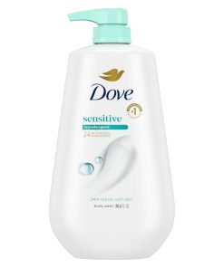 Dove Sensitive Skin Body Wash, 24hr Lotion-Soft Skin, 30.6 oz