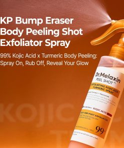 Dr.Melaxin Peel Shot Kojic Acid Turmeric Body Exfoliator Spray 6.76 fl.oz - AHA PHA Niacinamide Body Scrub for KP Bumps, Dark Spots, Uneven Skin Tone, Dead Skin, Korean Skin Care-Bitadi