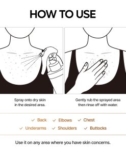Dr.Melaxin Peel Shot Kojic Acid Turmeric Body Exfoliator Spray 6.76 fl.oz - AHA PHA Niacinamide Body Scrub for KP Bumps, Dark Spots, Uneven Skin Tone, Dead Skin, Korean Skin Care-Bitadi