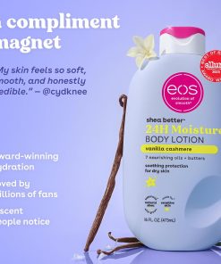 eos Shea Better Body Lotion- Vanilla Cashmere, 24-Hour Moisture, 16 fl oz