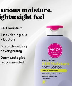 eos Shea Better Body Lotion- Vanilla Cashmere, 24-Hour Moisture, 16 fl oz