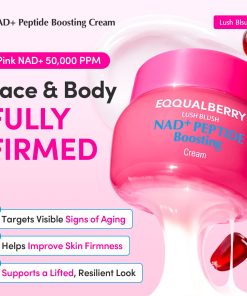EQQUALBERRY NAD+ Peptide Boosting Cream – NAD+ 5% & 13 Peptides Anti-Aging Korean Skincare Face & Body Cream | Firming & Lifting Pink Neck Cream for Sagging Skin (1.69 fl.oz /...-Bitadi