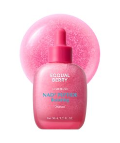 EQQUALBERRY NAD+ Peptide Boosting Serum | 14 Peptide Serum for Face, Neck & Body | Vegan Collagen & Pink Serum for Anti-Aging, Firming & Lifting | Korean Skincare (1.01 oz / 30ml)
