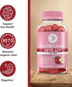 Flat Tummy Keto ACV Gummies, 60 Count – Specialized Formula, Post GLP-1 Keto Supplement, Vegan-Friendly, Non-GMO - Apple Cider Vinegar Gummies, BHB Salts, Beet and Pomegranate Superfood Powders - BITADI - Image 5