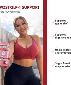 Flat Tummy Keto ACV Gummies, 60 Count – Specialized Formula, Post GLP-1 Keto Supplement, Vegan-Friendly, Non-GMO - Apple Cider Vinegar Gummies, BHB Salts, Beet and Pomegranate Superfood Powders - BITADI - Image 6