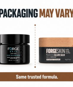 Forge Skin Beef Tallow Balm Skin Moisturizer for Men, Anti Aging Wrinkle Defense - Face & Body Skincare Hydration Cream, 100% Grass-Fed Lotion, Paraben-Free, Helps Minimize Look...-Bitadi