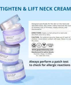goPure Tighten & Lift Neck & Chest Moisturizer Cream for Visibly Firming, Tightening and Lifting the Look of Wrinkles & Crepey Skin, 1.7oz-Bitadi