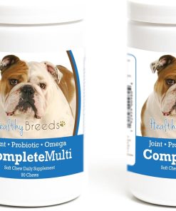 Healthy Breeds Bulldog All in One Multivitamin Soft Chew 90 Count (Pack of 2)