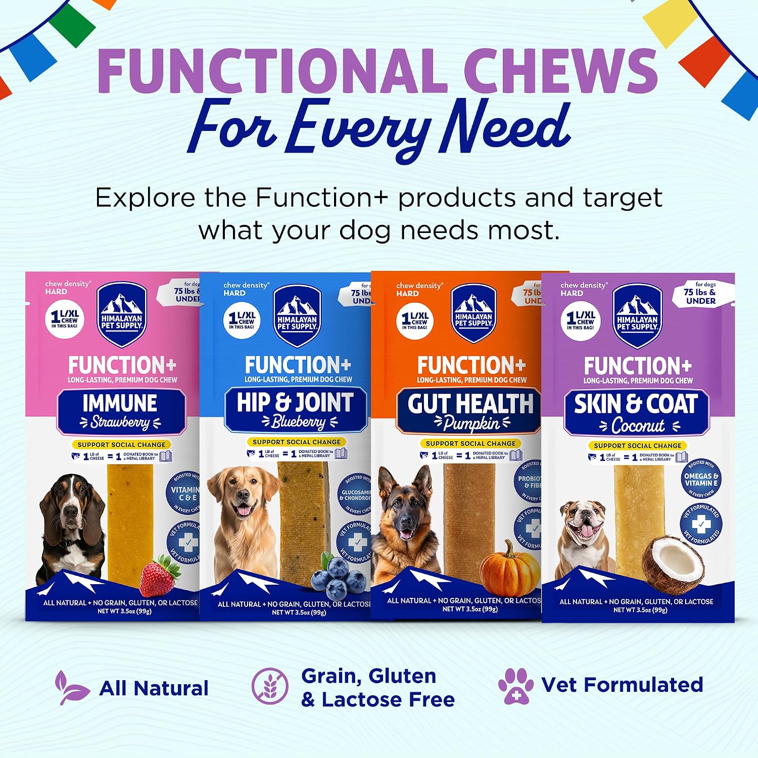 Himalayan Dog Chew, Function+ Skin & Coat, Hard Chew for Large & XL Dogs 17 Himalayan Dog Chew, Function+ Skin & Coat, Hard Chew for Large & XL Dogs