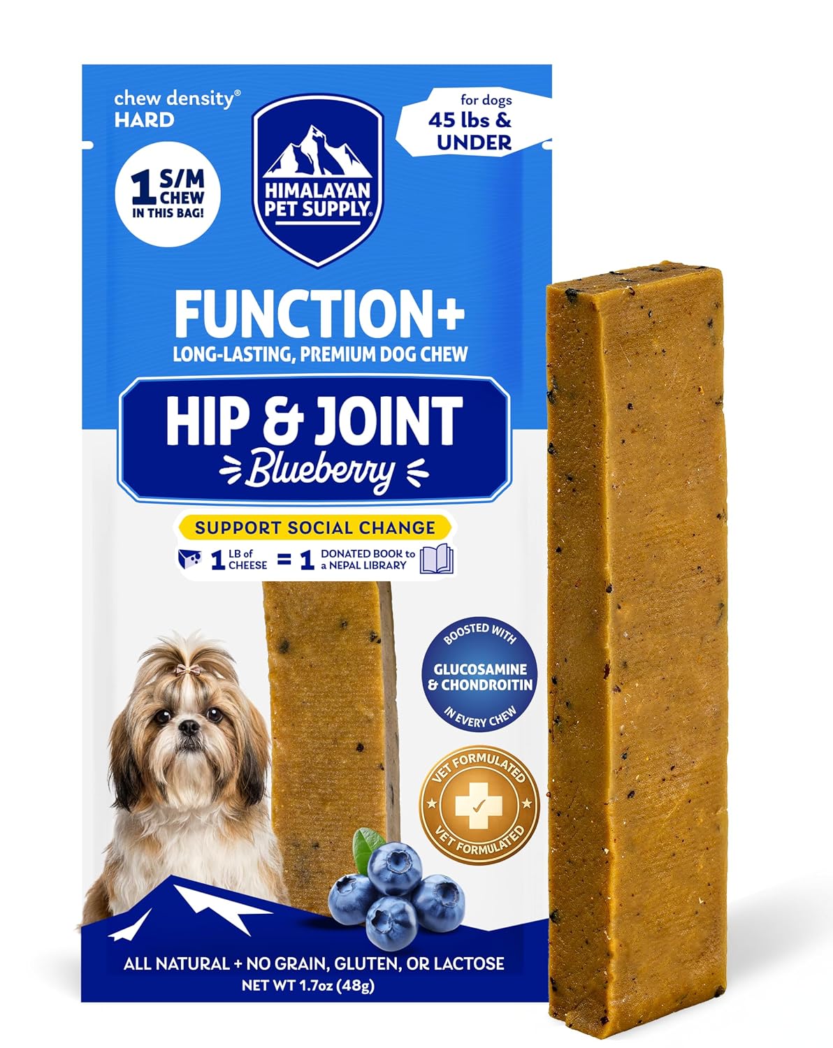 Himalayan Dog Chew, Function+ Skin & Coat, Hard Chew for Large & XL Dogs 20 Himalayan Dog Chew, Function+ Skin & Coat, Hard Chew for Large & XL Dogs