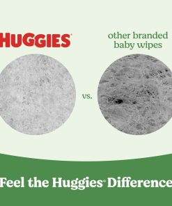 Huggies Natural Care Sensitive Baby Wipes, Unscented, Hypoallergenic, 99% Purified Water, 12 Flip-Top Packs (768 Wipes Total), Packaging May Vary