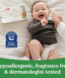 Huggies Natural Care Sensitive Baby Wipes, Unscented, Hypoallergenic, 99% Purified Water, 12 Flip-Top Packs (768 Wipes Total), Packaging May Vary