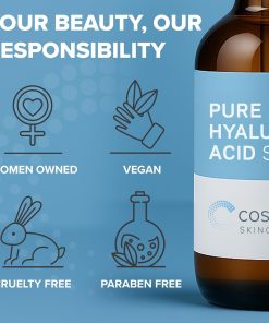 Hyaluronic Acid Serum for Skin 100% Pure-Anti-Aging Serum - Intense Hydration + Moisture, Non-greasy, Paraben-free Hyaluronic Acid for Your Face 8 oz-Bitadi