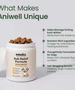 Itch Relief Chews + NutriFlo10-in-1 Dog Multivitamin | Daily Dog Vitamins & Supplements with Seasonal Allergy & Skin Support | Probiotics, Omega-3 & Borage Oil | All Breeds