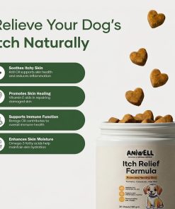Itch Relief Chews + NutriFlo10-in-1 Dog Multivitamin | Daily Dog Vitamins & Supplements with Seasonal Allergy & Skin Support | Probiotics, Omega-3 & Borage Oil | All Breeds