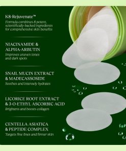 JIYU Toner Pads - Korean Skincare for Dark Spots, Wrinkles & Dull Skin - Hydrating Facial Treatment with Snail Mucin, Niacinamide, Peptides & Centella - 100 Count