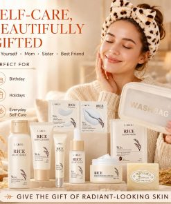 Korean Skin Care Set, 17PCS Rice Skin Care for Women & Girls,Korean Beauty-Bitadi