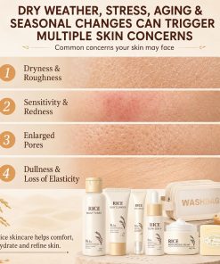 Korean Skin Care Set, 17PCS Rice Skin Care for Women & Girls,Korean Beauty-Bitadi