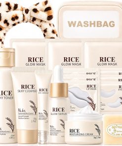 Korean Skin Care Set, 17PCS Rice Skin Care for Women & Girls,Korean Beauty