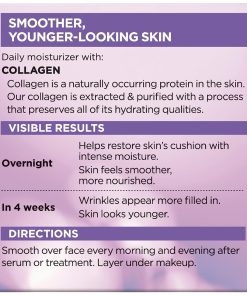 L’Oreal Paris Collagen Daily Face Moisturizer, Anti Aging Face Cream to Reduce Wrinkles and Provide Intense Hydration, 1.7 oz-Bitadi